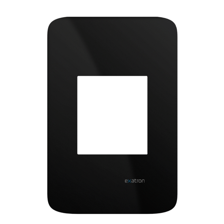 Placa Glass 4x2 2/3 + Suporte - Preto