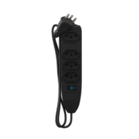 Protetor de Linha 4 Tomadas – Preto