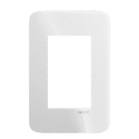 Placa Glass 4x2 3/3 + Suporte - Branco